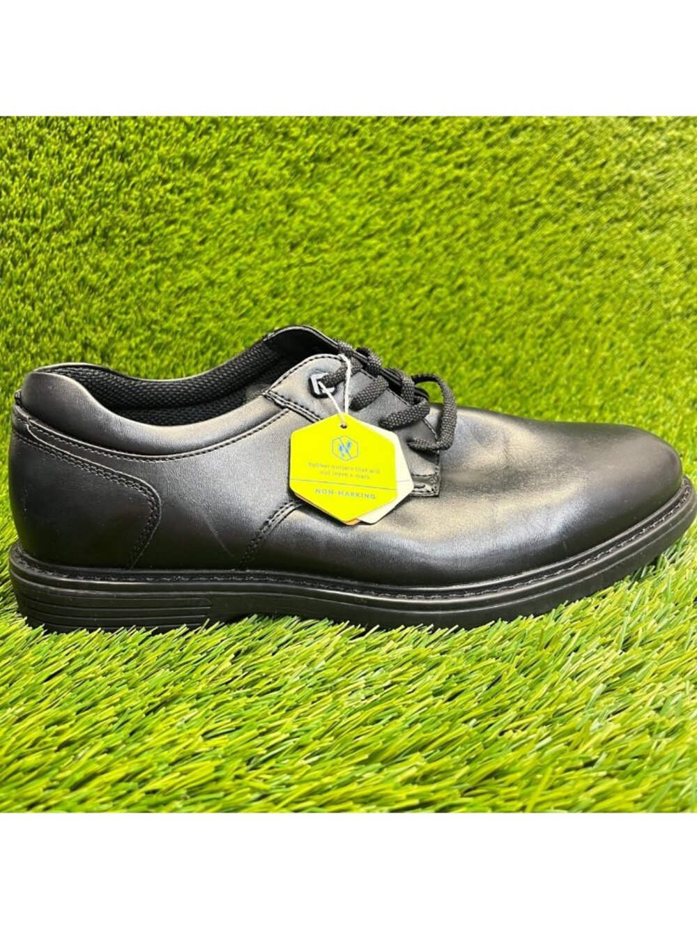 Nunn Bush Wade Mens Size 8.5 Black Casual Classic Leather Plain Toe Oxford Shoes